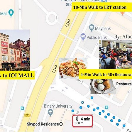 Puchong Skypod Residence, 1-5 Pax Cozy Unit, Walking Distance To Ioi Mall, 10Min Drive To Sunway Exterior photo